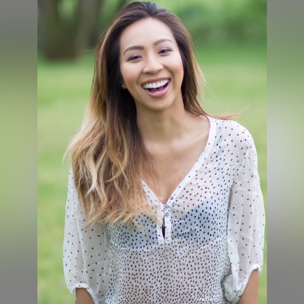 Inspired sheer black and white button down size SM